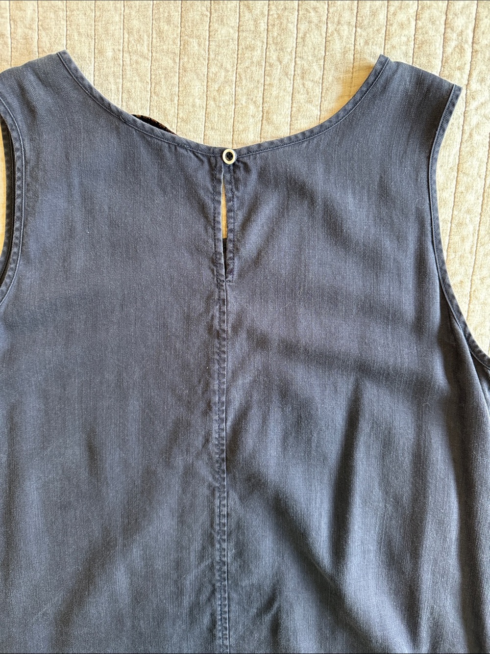Renuar Navy Sleeveless A-Line Tunic Dress Size L - Picture 6 of 6